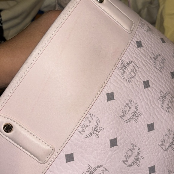 ❤️authentic mcm viseto aren pink logo tote EUC - Picture 14 of 14